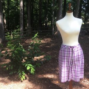 Purple & Grey Plaid Shorts